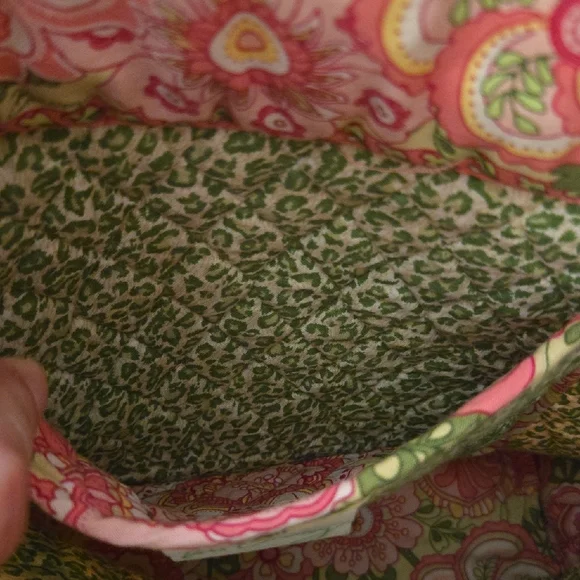 Vera Bradley Pink and Green Floral Tote --Medium - Picture 5 of 8